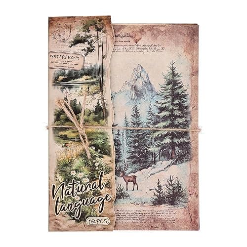 icceemee 160 Sheets of Nature Scrapbook Paper, journaling Scrapbook Supplies Craft Collage Paper Set, Junk Journal Bullet Journal Poster Room Decor for Card Making Decorative Gifts thumbnail 7