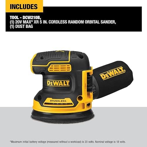 DEWALT 20V MAX Orbital Sander, Tool Only (DCW210B) thumbnail 4