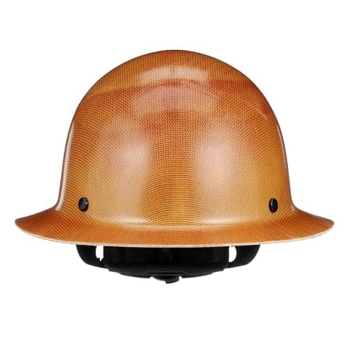 MSA Skullgard Full-Brim Hard Hat with Suspension - Non-Slotted Cap, Made of Phenolic Resin, Radiant Heat Loads up to 350F, Standard Size Hard Hat | Fas-Trac III Ratchet Suspension - Image 1