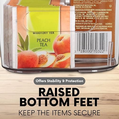 Clear Plastic Storage Bins for Kitchen Organization or Pantry Organizers and Storage, Freezer Fridge Organizer Storage Containers Bin for Organizing Refrigerator Medicine Closet Cabinet Organizers thumbnail 4