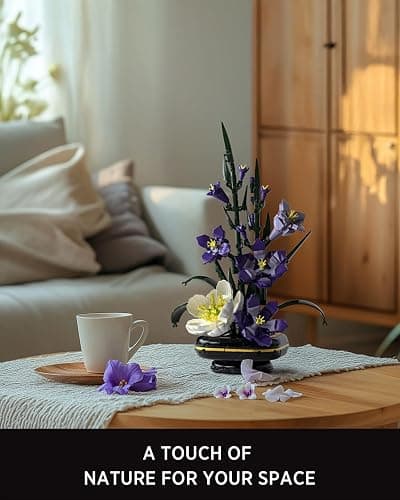 Nifeliz Gladiolus Flower Building Set, Botanical Flower Model Toy for Adults, Home and Office Table Décor, Nature-Inspired Gift for Plant Lovers (478 PCS, NF10332) thumbnail 6