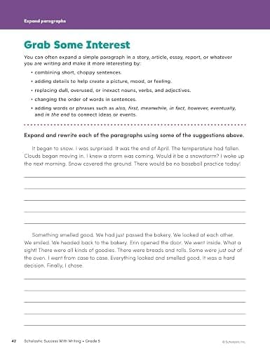 Scholastic Success with Writing Grade 5 Workbook thumbnail 11