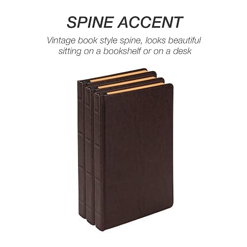 Samsill Vintage Hardcover Notebook, 200 Lined Notebook Pages, Brown, 5.25 x 8.25 Inch thumbnail 4