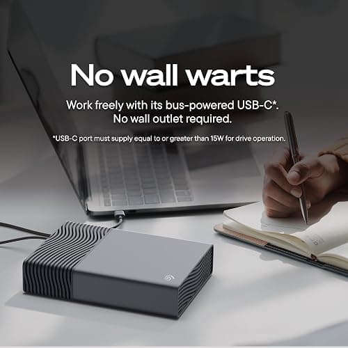 Seagate One Touch 8TB External Hard Drive Desktop HDD - USB-C Compatible with Most Windows and macOS, Rescue Recovery (STNB8000400) thumbnail 2
