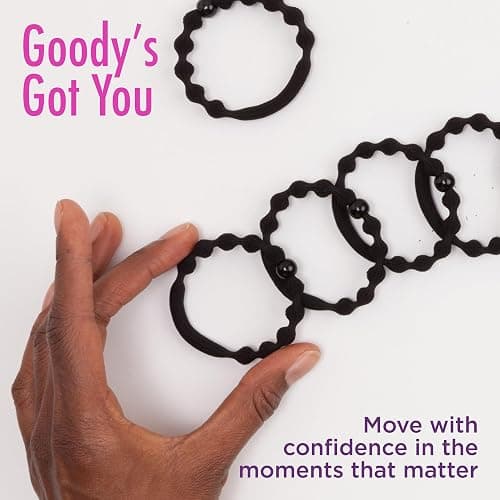 Goody Ouchless Forever Hair Elastics, 10 Ct, Brown & Black, 6MM, Damage-Free, 3X Stronger Ties, Retainable Shape, 16 Strand Inner Core, Styling Accessories for Women & Men, All Hair Types thumbnail 9