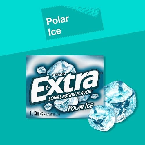 EXTRA Polar Ice Chewing Gum Packs, Sugar Free Gum in Bulk for Fresh Breath, 15 Sticks thumbnail 3