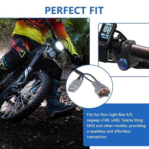 Aluminum Blue LED Headlight Kill Switch Compatible with Sur Ron Light Bee X Segway X260 X160 Talaria Sting MX3 thumbnail 3