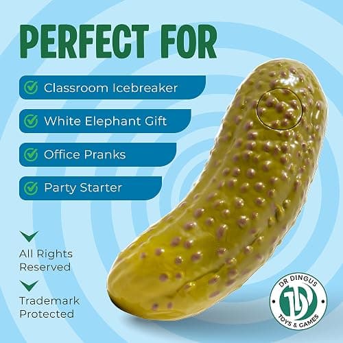 DR DINGUS Yodeling Pickle (1 Pickle - 5 Inch) Sings Dill-lightful Musical Yodel Song - Hilarious Laughs - Singing Novelty Gag Gift for Friends Family Coworkers Office Students Classroom thumbnail 6