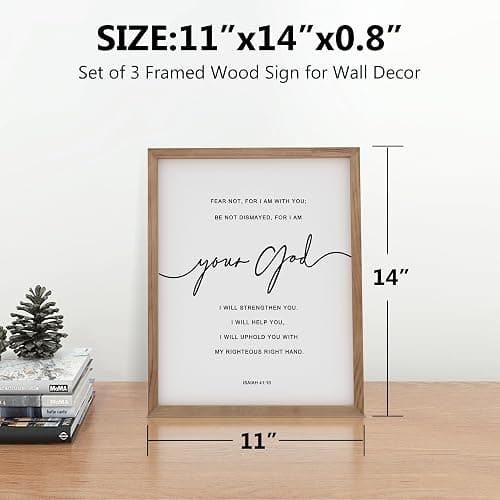 Heiple The Lord Your God Is Good Wall Decor 11"x14" Framed Wooden Wall Sign for Home Decor Farmhouse Vintage Rustic Living Room Minimalist Christian Wall Art (Brown, 11”x14”) thumbnail 6