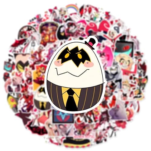 50Pcs Hazbin Cartoon Hotel Stickers Mixed Pack,Cartoon Characters Stickers Movie Decorative Sticker for Kids Teens Adults Waterproof Sticker for Water Bottle Laptop (Hotel) thumbnail 3