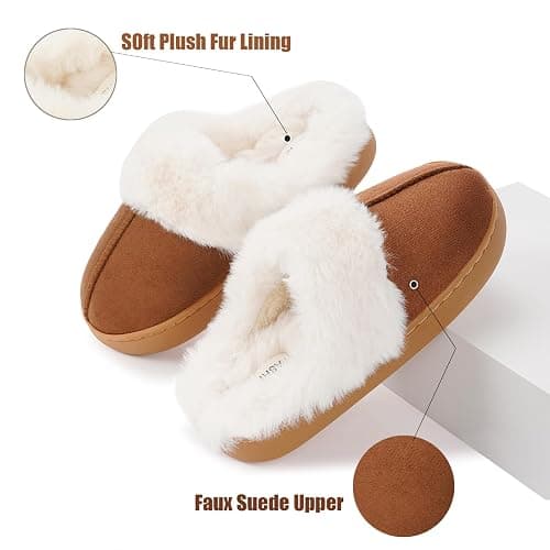 Dokela Kids Slippers Girls Boys Fuzzy House Slippers Winter Warm Soft Plush Lined Memory Foam House Shoes Slip On for Home Bedroom Indoor Outdoor thumbnail 2