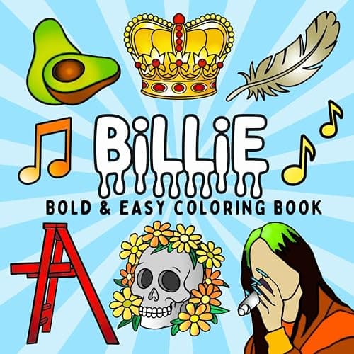Billie: Bold and Easy Coloring Book for Adults and Teens, Bold and Easy Designs for Relaxation Featuring Cute illustrations (Bold & Easy Coloring) (Fan coloring) - Image 1