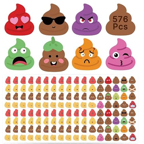 Aolamegs 576 Pcs Potty Training Stickers, Funny Cute Stickers for Potty Training Sticker Chart, DIY Party Favor Decorations for Crafts Notebooks Card Making Journal - Image 1