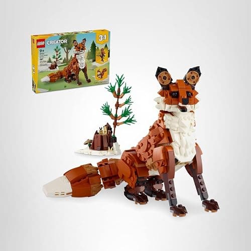 LEGO Creator 3 in 1 Forest Animals Red Fox Toys - Building Toys for Kids, Boys & Girls, Ages 9+ - W/ 3 Building Options into Fox, Owl, or Squirrel - Gift for Christmas - 31154 thumbnail 7