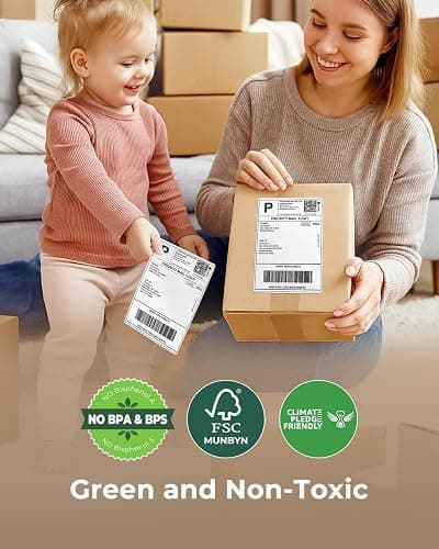 MUNBYN 4x6 Thermal Printer Labels, Commercial Grade, 220 Sheets/Stack | 4"x6" Fanfold Shipping Labels, No BPA and BPS, Print Clear and Sharp, Strong Adhesive, Compatible with Most Thermal Printers thumbnail 6