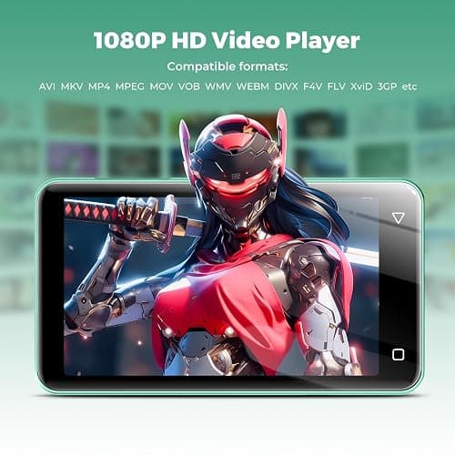 MP3 Player with Bluetooth and WiFi 80GB, innioasis MP3 Player for Kids with spotify, Spotify Kids, Pandora, Amazon Music, 4 inch Full Touch Screen Music Player, Android MP4 Player Green thumbnail 6