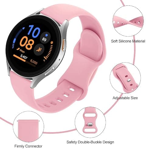 Tiorecime 12 Pack Bands Compatible with Samsung Galaxy Watch 7 6 5 4 40mm 44mm/6 4 Classic 43mm 47mm 42mm 46mm/5 Pro 45mm/Active 2 Band, 20mm Soft Silicone Sport Replacement Strap for Women Men thumbnail 2