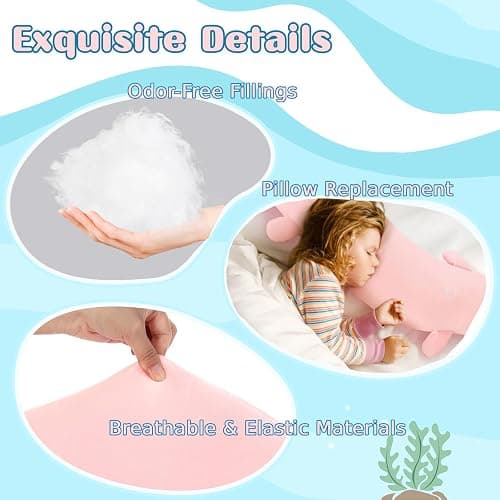 Tezituor Pink Axolotl Stuffed Animal for Girls 6-12, 48 inch Glow-in-Dark Plush Toy 4ft Body Pillow for Adults Mother's Day Large Stuffed Salamander Axolotl Lovers Gifts Christmas Valentines thumbnail 2