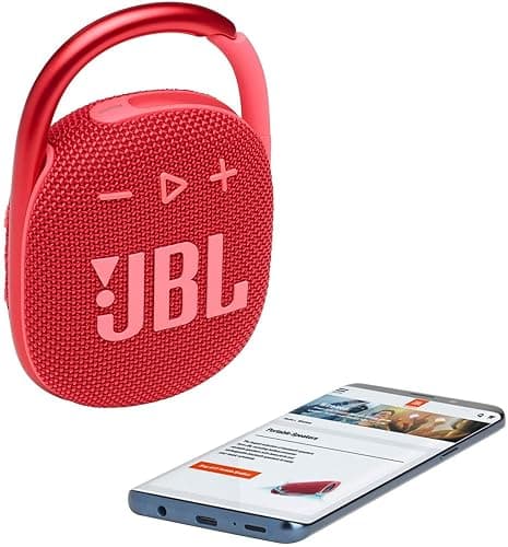 JBL Clip 4 Portable Bluetooth Speaker - Waterproof and Dustproof IP67, Mini Bluetooth Speaker for Travel, Outdoor and Home w/ 1 LED Flashlight Key Chain (Red) thumbnail 9