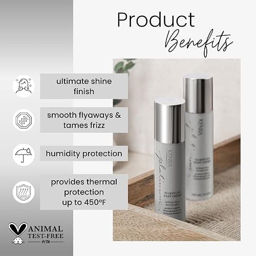 Kenra Platinum Silkening Heat Crème | Brilliant Shine Thermal Styler | Reduces Hot Tool Passes by 50% | Prevents Breakage & Improve Manageability | Heat Protectant | All Hair Types | 3.4 fl. Oz thumbnail 2