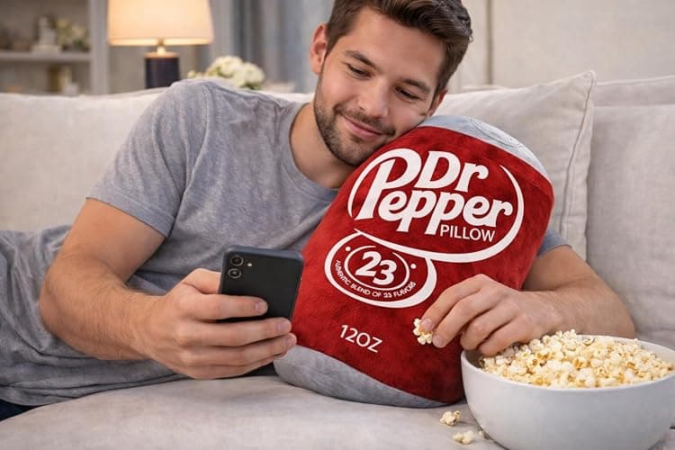 Dr Pepper Pillow Plush, Soda Can Shaped Throw Pillow, Funny Food Plush Cushion, Soft Decorative Pillow for Couch Bed Office, Funny Pillow for Any Occasion, Cute Aesthetic Room Decor for Kids & Adults thumbnail 8