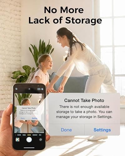 NEWQ Hard Drive for Phone & Computer: USB Flash Storage Device Photo Memory Stick for iPhone, iPad, MacBook Compatible with Apple iOS & Android Cellphone Backup Pictures, Videos, Etc (2, TB) thumbnail 4