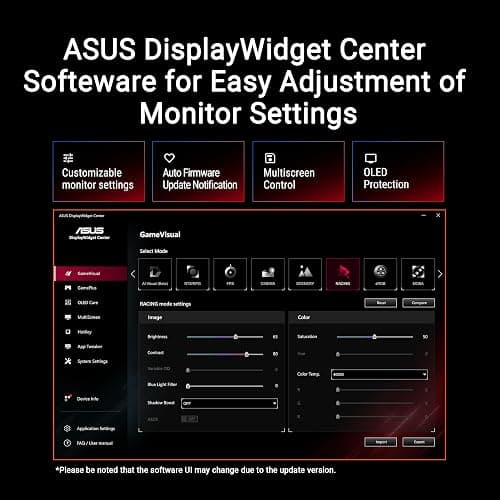 ROG Strix XG27AQDMES Gaming Monitor (27 Inch (26.5 Inch Visible) 1440p QD-OLED, 240 Hz, 0.03ms, Neo Proximity Sensor, ASUS OLED Care Pro, G-SYNC Compatible, 99% DCI-P3, DisplayWidget Center) thumbnail 8