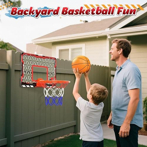 EagleStone Mini Basketball Hoop for Door & Wall, Foldable Rim with 3 Balls and Pump, Indoor Basketball Toy Game Set for Kids Adults, Bedroom Office Sports Gift thumbnail 4