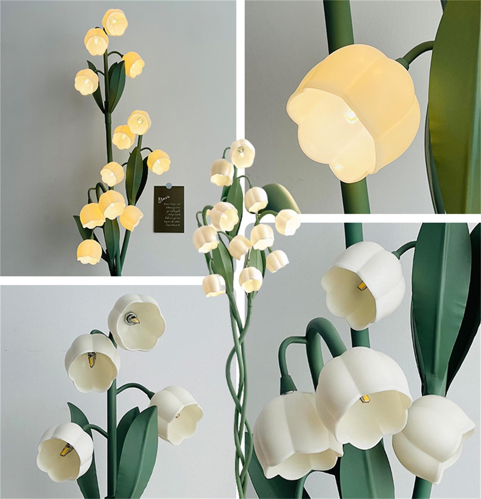 Vintage 12 Head Flower Floor Lamp for Living Room LED Modern Corner Standing Lamp with Goosenecks Bright Tall Cute Dimmable Lamp for Kids Reading Girls' Bedroom Office Home Decor thumbnail 7