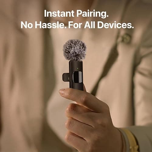 Mini Mic Pro (Latest Model) - Professional Wireless Microphone for iPhone, iPad, Android, Lavalier Microphone for Video Recording - iPhone Mic Crystal Clear Recording with USB-C for Content Creators thumbnail 4
