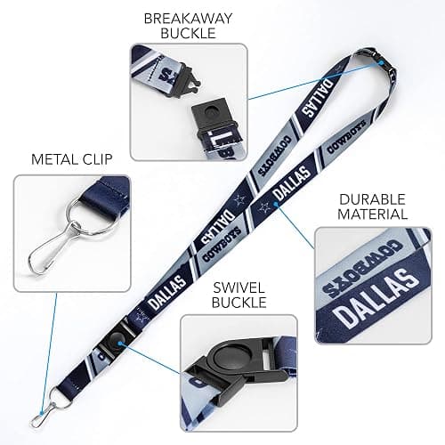 Rico Industries NCAA 18" x 1" Premium Unisex-Adult Safety Breakaway Lanyard thumbnail 3