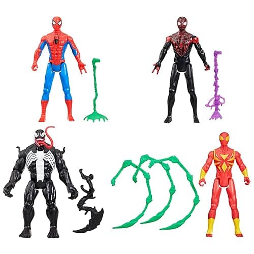 SPIDER-MAN Marvel VenomVersus Epic World of Action, Miles Morales, Iron Spider & Venom, Superhero Toys, Action Figure 4-Pack (Amazon Exclusive) thumbnail 7