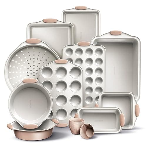 Country Kitchen Nonstick Stackable Bakeware Set - Durable, Easy Release Baking Set- 22 Pc. Includes Silicone Muffin Cups - Image 1