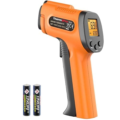 ThermoPro TP30 Infrared Thermometer Gun, Laser Thermometer for Cooking, Pizza Oven, Griddle, Engine, HVAC, Laser Temperature Gun with Adjustable Emissivity & Max Measure -58°F ~1022°F (Not for Human) - Image 1