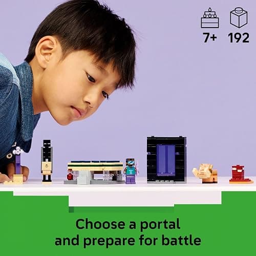 LEGO Minecraft Nether & End Portal Journey Building Toy for Boys & Girls - Video Game Playset & Toy Figures for Kids, Ages 7+ - W/Cool Hero Minifigure - Gift Idea for Birthdays - 21584 thumbnail 3