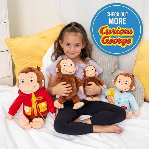Kids Preferred Curious George Monkey Stuffed Animal Plush Toys Soft Cutest Cuddle Plushie Gifts for Baby and Toddler Boys and Girls - 12 Inches thumbnail 6