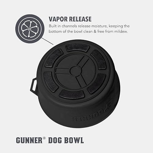 GUNNER black travel dog bowl w spill-proof lid thumbnail 5