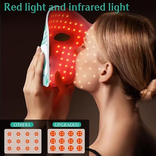 Red Light Therapy for Face, Led Contour Face Mask Light Therapy, 7+1 Color Near-infrared 850 Led Light Mask Portable and Rechargeable, Red Light Therapy At Home and Wireless Led Face Mask[BMask Pro] thumbnail 6