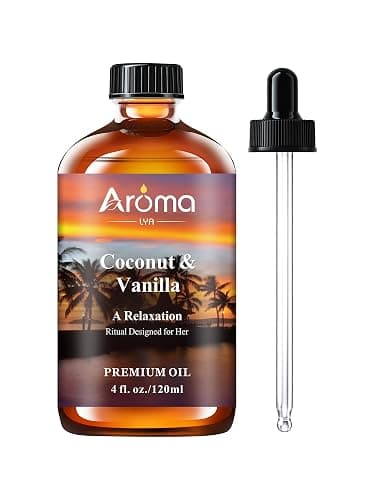 Coconut Vanilla Essential Oil 4fl.Oz - Essential Oils for Diffusers for Home & Aromatherapy - Vanilla Oil for Diffuser, Scented Oils for DIY Soap, Candle Making - Image 1