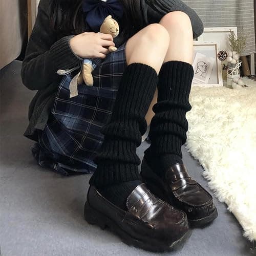 American Trends Leg Warmers Y2k Kawaii Black White Cute Leg Warmers Y2k Goth accessories for Women Girls 80s Party Sports thumbnail 3