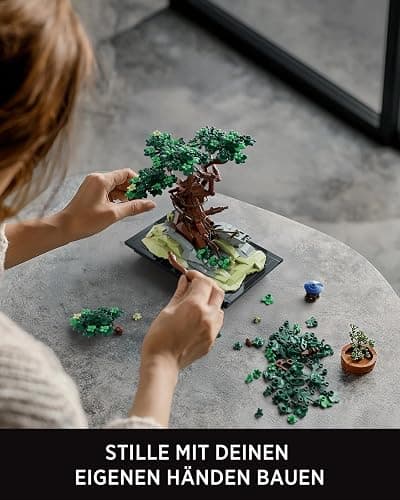 Nifeliz CHAN Bonsai Tree Klemmbausteine, Kunstpflanze Modell für die Ausstellung im Haus oder Büro, eine ideale für Naturliebhabers (733 Teile, NF10322) | Künstliches Pflanzenmodell für Schreibtisch oder Heimdekoration, friedliche Geschenkidee für Erwachsene und Naturliebhaber thumbnail 2