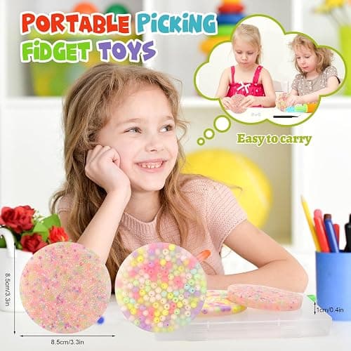BOUBONI Picking Pad 2 Pack Skin Picking Fidget Toys Sensory Pick Pads Toy for ADHD Dermatillomania Trichotillomania Anxiety Stress Relief for Adults and Kids (Macaron Color) thumbnail 2