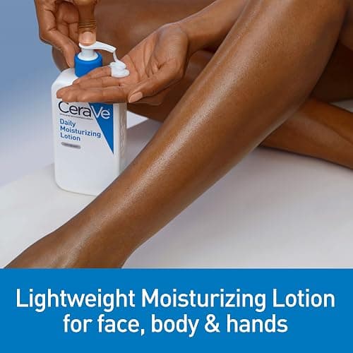 CeraVe Daily Moisturizing Lotion for Dry Skin, Body Lotion & Face Moisturizer with Hyaluronic Acid and Ceramides, Daily Moisturizer, Fragrance Free, Oil-Free, 19 Ounce thumbnail 2