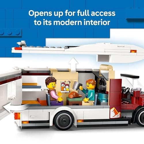 LEGO City Holiday Adventure Camper Van Building Toy Set - Vacation Toy for Kids, Boys and Girls, Ages 6+ - Includes 3 Minifigures and Accessories - Gift Idea for Birthdays & Holidays - 60454 thumbnail 3