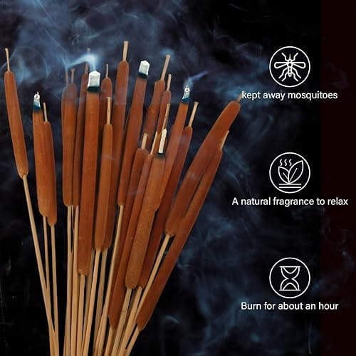 Dried Natural Brown Cattails Flowers - 20PCS Real Broadleaf Pencil Cattail Stems Bundles, 17'' Bulrush Plants Dry Flower for DIY Floral Arrangements, Wedding Home Office Gardens Decor thumbnail 5