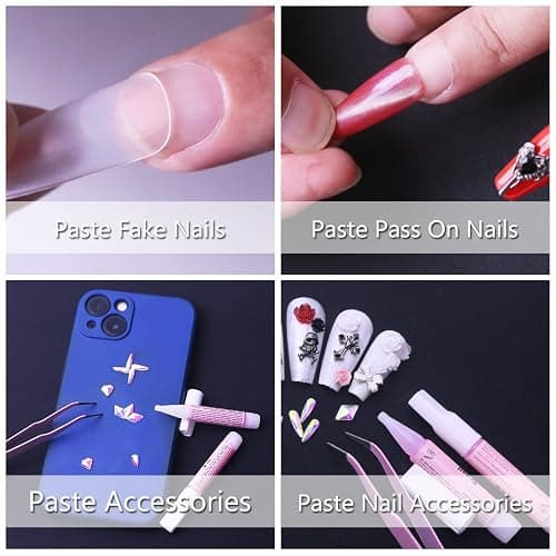 Nail Glue Set 20Pcs Super Strong Fast Dry No UV for Press On Acrylic Nails | 10s Fast Dry Super Bond Nail Adhesive SGS MSDS Certified Individual Tubes Long Lasting No UV for Fake Nail Tips thumbnail 5