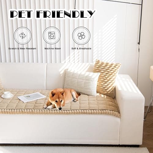 ZQFFB Pet Couch Cover Dogs Washable Non-Slip Couch Protector Pet Friendly Dog Mat for Couches and Sofas thumbnail 2