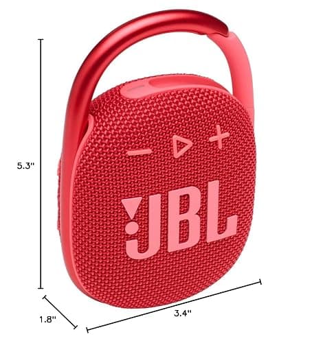 JBL Clip 4 - Portable Mini Bluetooth Speaker, big audio and punchy bass, integrated carabiner, IP67 waterproof and dustproof, 10 hours of playtime, speaker for home, outdoor and travel (Red) thumbnail 8