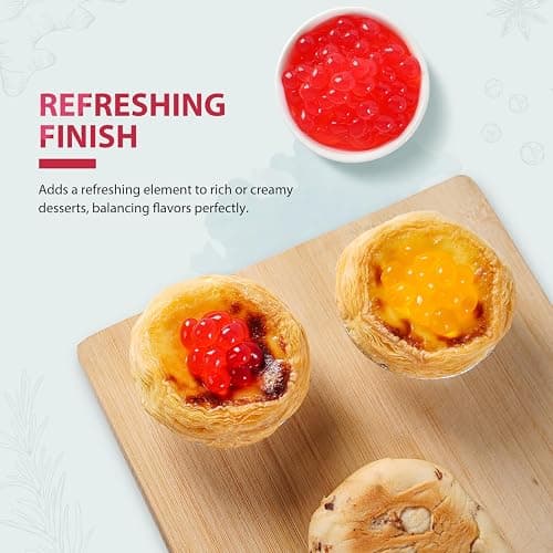 Soeos Strawberry Popping Boba Pearls 6.6 Pounds, Bursting Boba Pearls for Bubble Tea, Beverages, Shakes, Desserts, Smoothie and Ice Cream Topping thumbnail 7