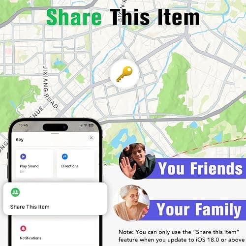Air Tracker Tags-4 Pack: Smart Bluetooth Tracker, Item Finder Works with Apple Find My (iOS Only) App, Trakcer Tag Locator for Keys, Luggage, Satchel, weTag mini. (Not for Android Devices) thumbnail 7